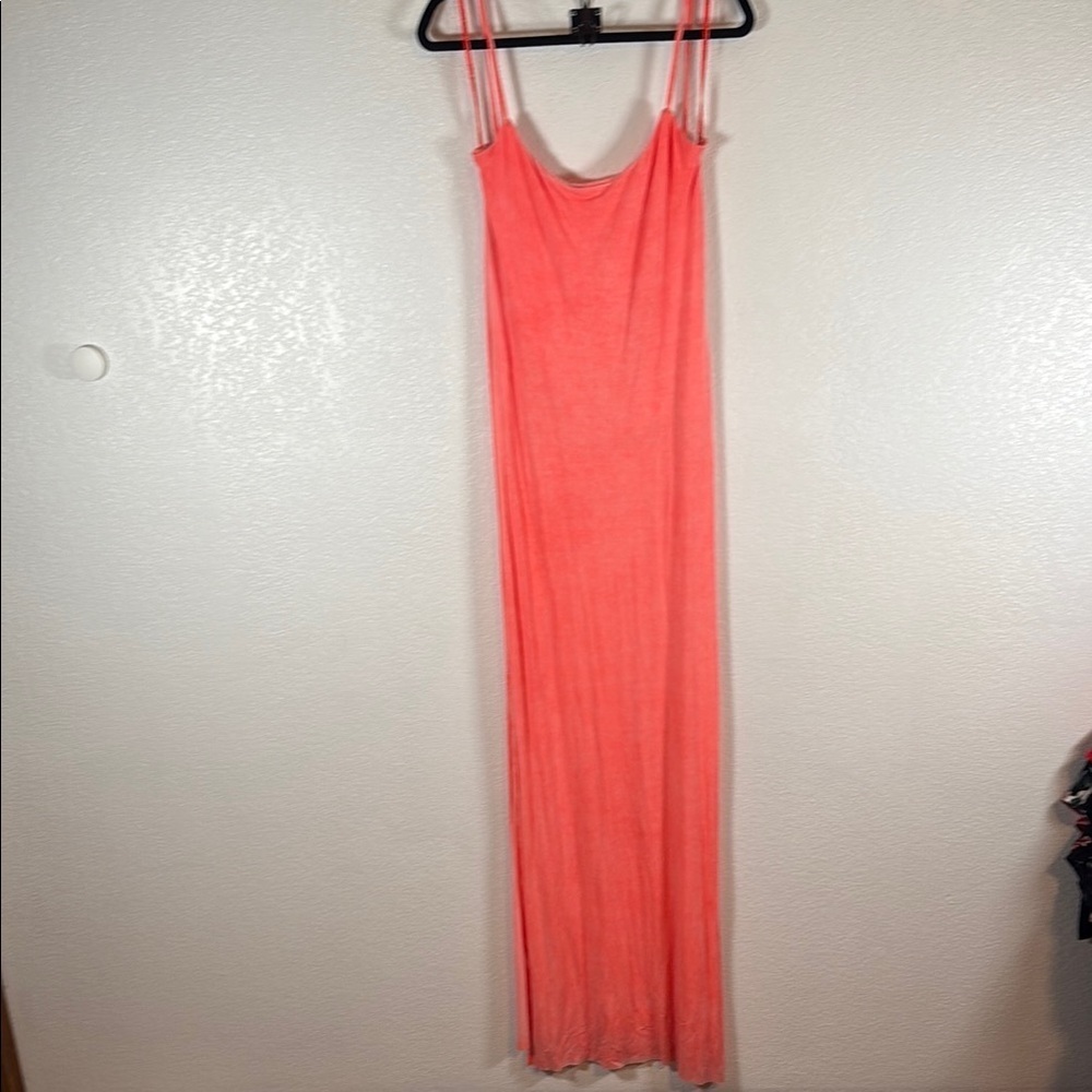 Young Fabulous & Broke Coral Modal Deep Scoop Back Maxi Dress Size Medium